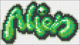 Alien Bubble Graffiti - OC - alien,graffiti,text,sign,green