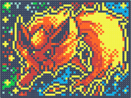 Flareon - Pokemon TCG GB 2 Sprite - flareon,pokemon,evolution,eevee,colorful,panel,fiery,gaming,orange,yellow