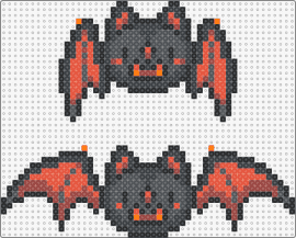 Lil' Batto - OC - bats,winged,spooky,cute,halloween,black,gray,orange