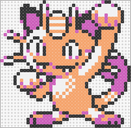 Shiny Meowth - PKMN Crystal - meowth,pokemon,character,gaming,cat,orange,tan,pink