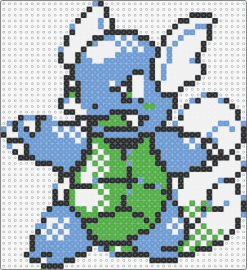 Shiny Wartortle - PKMN Crystal - wartortle,pokemon,character,gaming,evolution,squirtle,blue,green,white