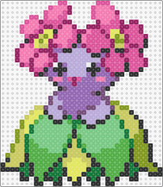 Shiny Bellossom - BW/B2W2 Sprite - bellossom,pokemon,character,cute,gaming,flowers,floral,pink,purple,green