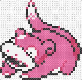 Slowpoke - PKMN Crystal - slowpoke,pokemon,character,gaming,pink,white