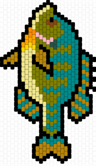 Bluegill - brimfish, coppernose, fish, gold, sunny, sunnyfish, teal, yellow