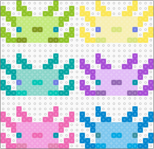 Pastel Axolotls - axolotl, axolotls, colorful, light blue, pastel, pink, yellow