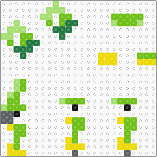 3D Green Parrot - green