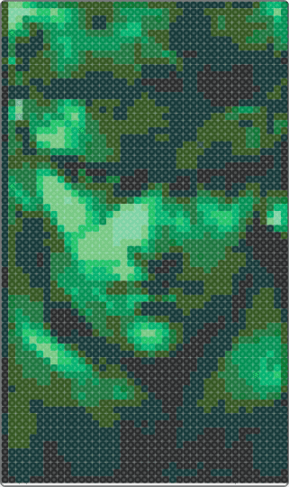 Solid Snake MGS1 codec portrait - green,metal gear solid,portrait