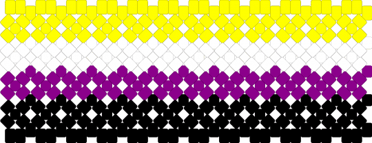Small Enby Xbase - yellow,pink,pride,enby,nonbinary,kandi