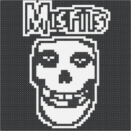 Misfits - misfits,logo,punk,music,band,skull,black,white