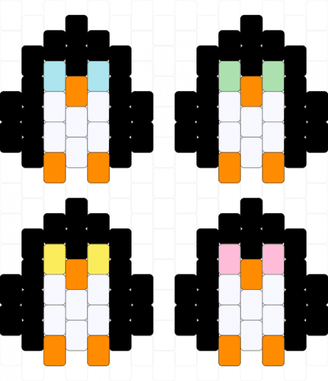 Lil penguins!! ☆ - black, figure, idk, mini, orange, penguin, penguins, white