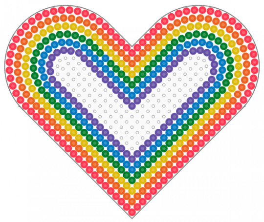 Rainbow Heart :D - green, heart, idkwhattoputhere, orange, rainbow, red, yellow