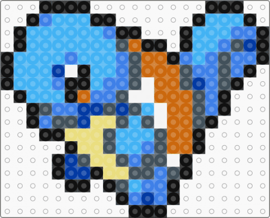 Pokemon Squirtle - purple,light blue,blue,pokemon,squirtle,hamabeads,jogo,game