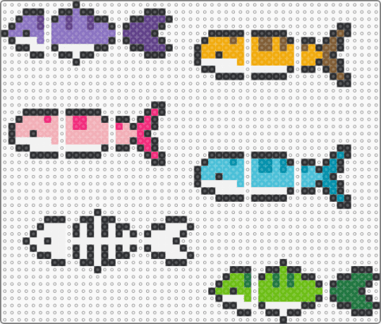 fishkeys remix - black,light blue,blue,colorful