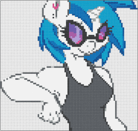 vinyl scratch bottom - vinyl scratch,dj pon3,my little pony,character,toys,tv show,music,black,blue,whi