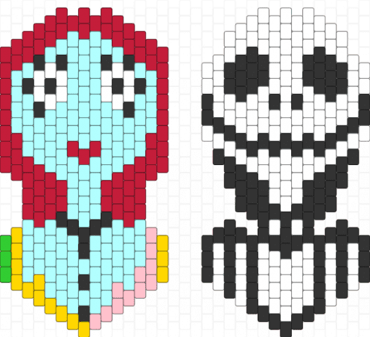 Jack and Sally - light blue, red