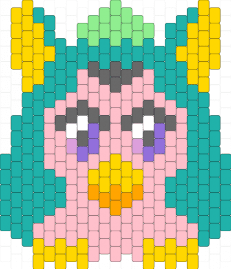 Furby - 90s, cute, furby, pink, teal, yellow