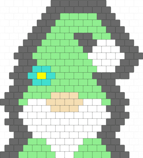 Gnome - cute, gnome, gray, teal