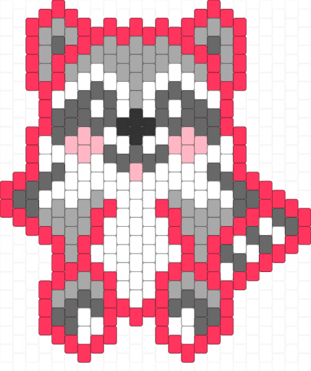 Cute Jimothy - animal, beige, cute, gray, jimothy, raccoon, red