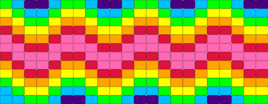 wavy rainbow v2 - green,red,colorful