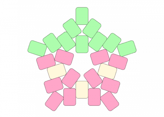 Strawberry star - pink, teal