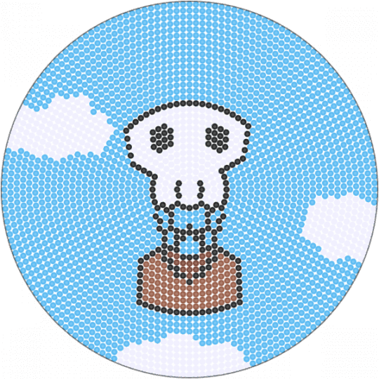 Gothic Skull Air Balloon - cotdhotairballoons, gothic, halloween, light blue, skull, spooky