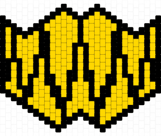 Alastor teeth mask - black,yellow