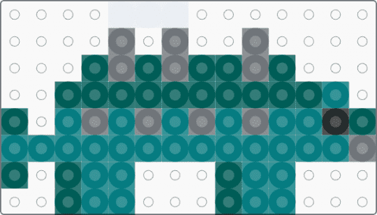 Dino 4 - gray, teal