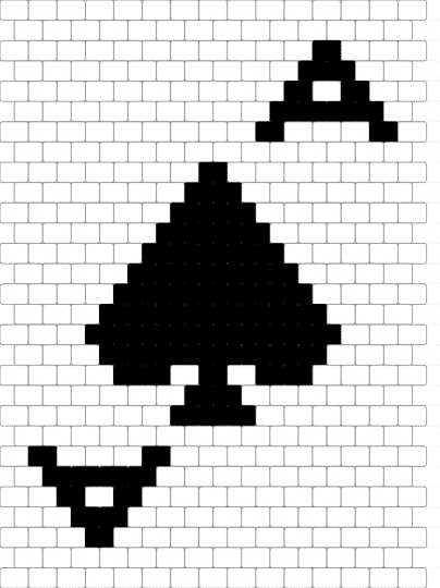 Ace of spades card - white