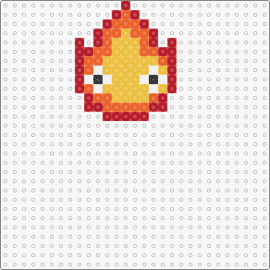 Calcifer - calcifer,howls moving castle,character,fire,flame,yellow,orange