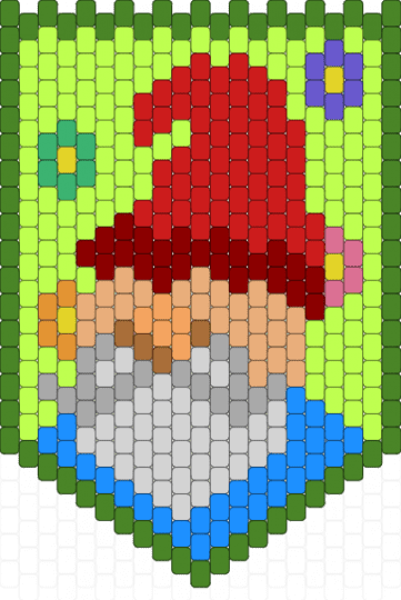 Gnome banner (COTD) - green,red,beige,yellow,gnomes,cotd