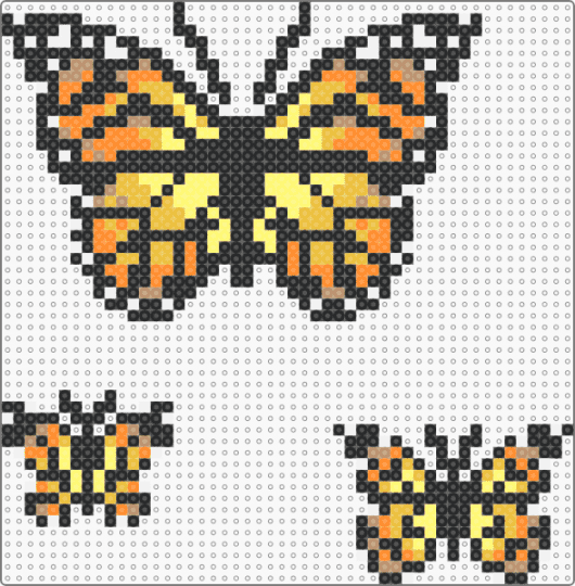 Butterfly Trio - black,yellow