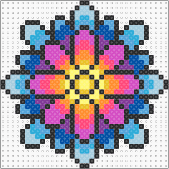 Mandala - pink,light blue