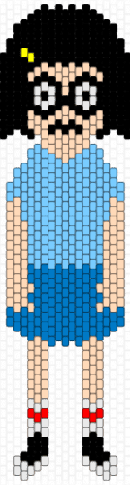 tina belcher - beige, blue, bobs burgers, cartoon, light blue, tina belcher, tv show