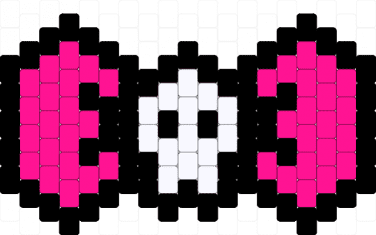 Skull bow for hair - pink