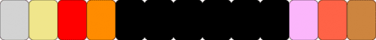 Team8s - black, orange, red