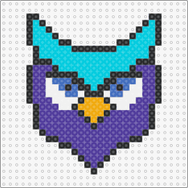 Owl1 - owl,bird,animal,colorful,purple,light blue