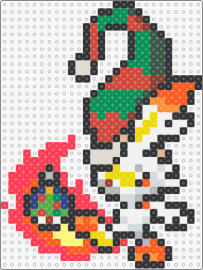 Christmas Scorbunny - scorbunny,pokemon,christmas,character,elf,gaming,costume,white,orange,green