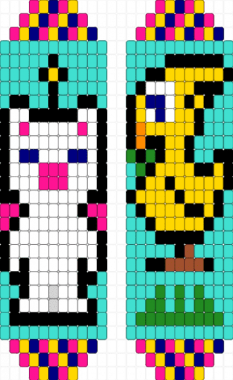 Moogle & Chocobo (Final Fantasy) Banners - light blue,yellow,pink