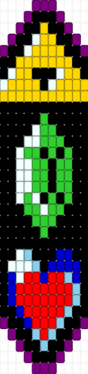 Zelda Banner - black,yellow,green,red,colorful