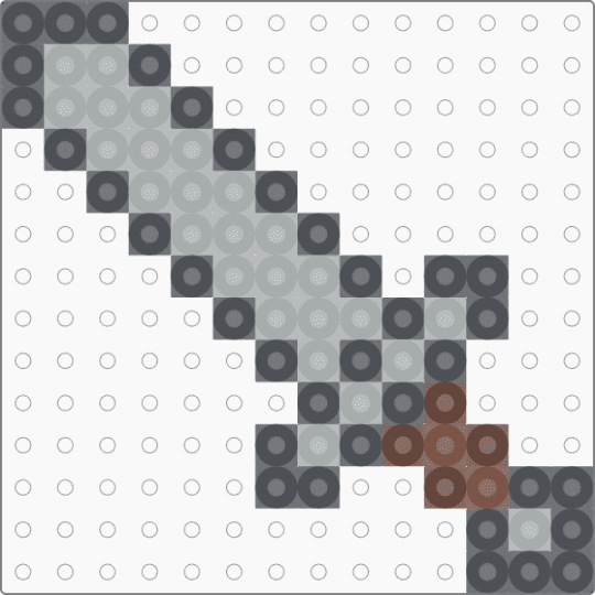 Minecraft Mini Stone Sword - gray