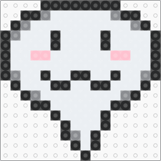 sdv emote smile - gray, pink, white