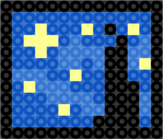 mini starry night - blue