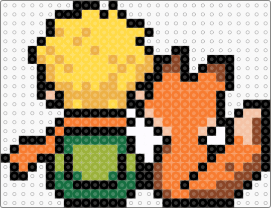 the little prince and the fox - orange, yellow