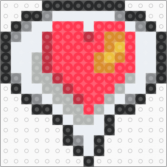 sdv emote heart - beige, red