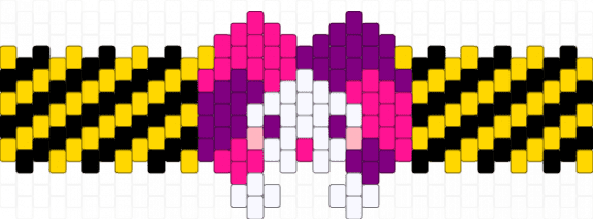 Caution Clown Cuff - pink,yellow
