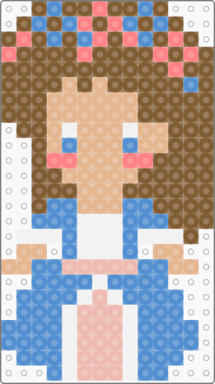 Erika - beige, light blue, tan