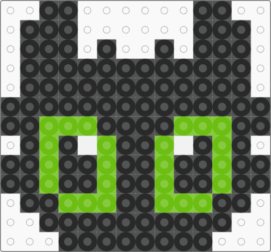 Toothless Face - black, green