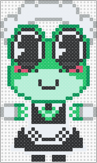 Maid Ribbit - gray, green, light blue