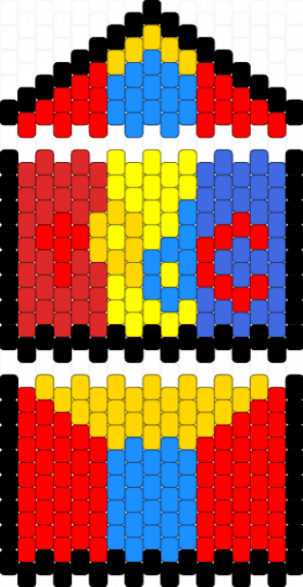 tadc kandi wallet - red, yellow