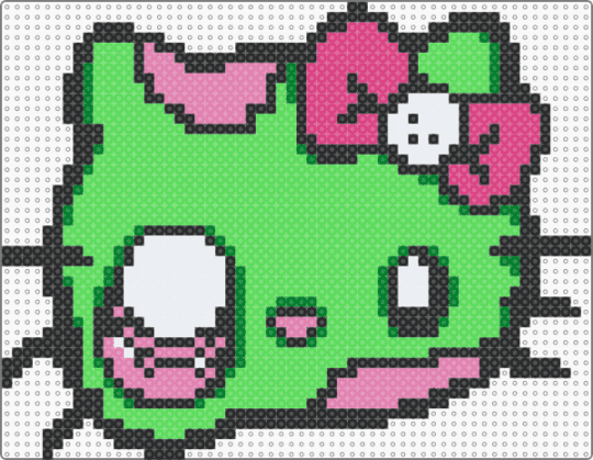 Zombie Hello Kitty⋆˙⟡ - teal,scary,hellokitty,kitty,cute,zombie,green